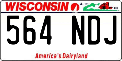 WI license plate 564NDJ