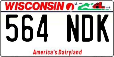 WI license plate 564NDK