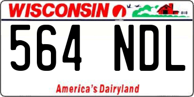 WI license plate 564NDL