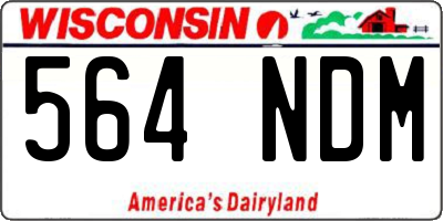 WI license plate 564NDM