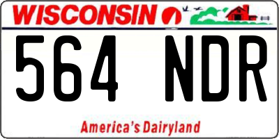 WI license plate 564NDR