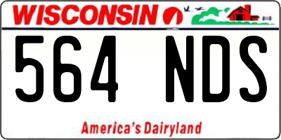 WI license plate 564NDS