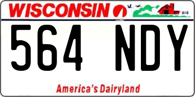 WI license plate 564NDY