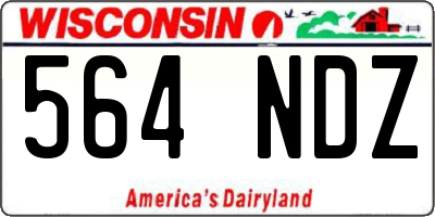 WI license plate 564NDZ