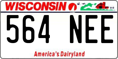 WI license plate 564NEE