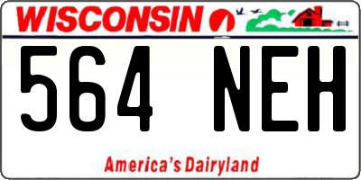 WI license plate 564NEH