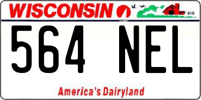 WI license plate 564NEL