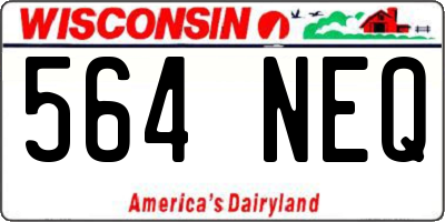 WI license plate 564NEQ