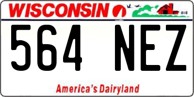 WI license plate 564NEZ