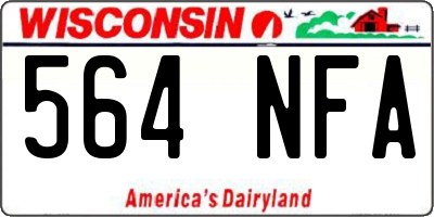 WI license plate 564NFA