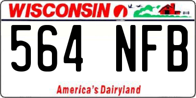 WI license plate 564NFB
