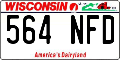 WI license plate 564NFD