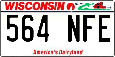 WI license plate 564NFE