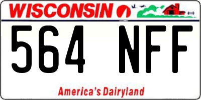 WI license plate 564NFF