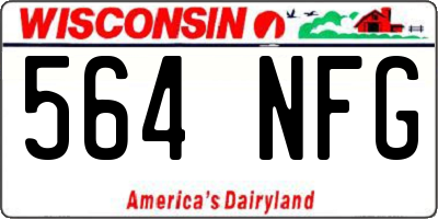 WI license plate 564NFG
