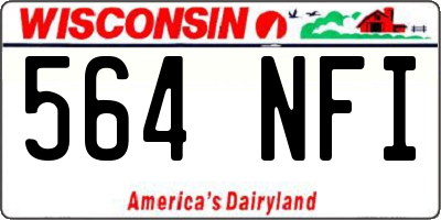 WI license plate 564NFI
