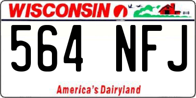 WI license plate 564NFJ