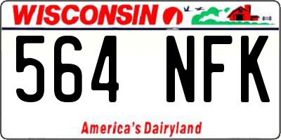 WI license plate 564NFK