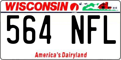 WI license plate 564NFL