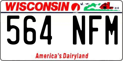 WI license plate 564NFM
