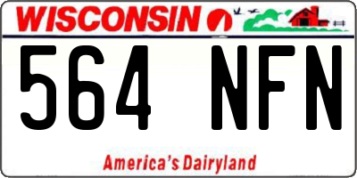 WI license plate 564NFN