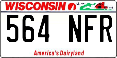 WI license plate 564NFR