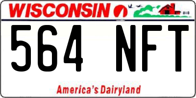 WI license plate 564NFT