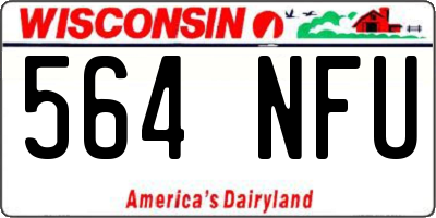 WI license plate 564NFU