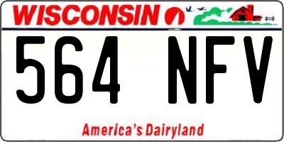 WI license plate 564NFV