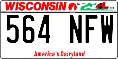 WI license plate 564NFW