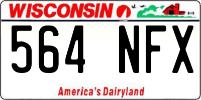 WI license plate 564NFX
