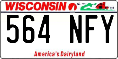 WI license plate 564NFY