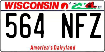 WI license plate 564NFZ