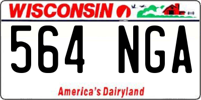 WI license plate 564NGA