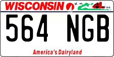 WI license plate 564NGB