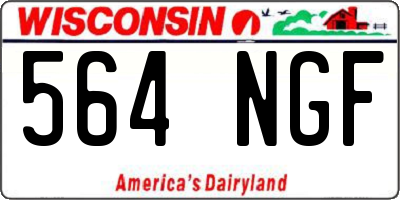 WI license plate 564NGF