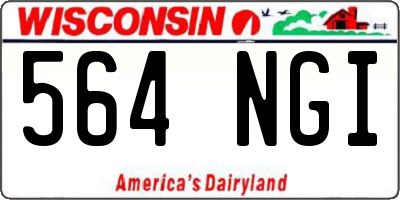 WI license plate 564NGI