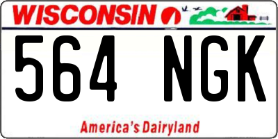 WI license plate 564NGK