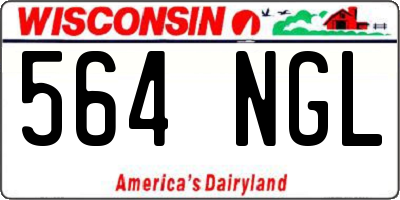 WI license plate 564NGL