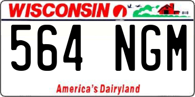 WI license plate 564NGM