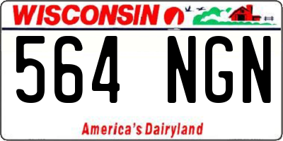 WI license plate 564NGN