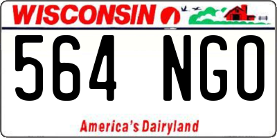 WI license plate 564NGO