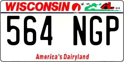 WI license plate 564NGP