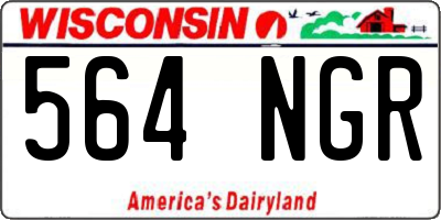 WI license plate 564NGR