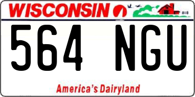 WI license plate 564NGU