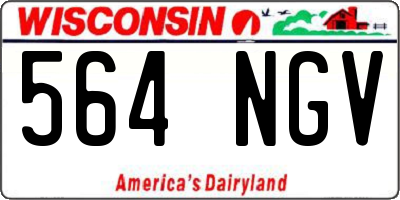 WI license plate 564NGV