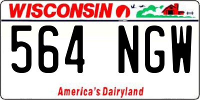 WI license plate 564NGW