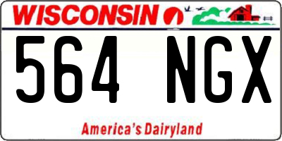 WI license plate 564NGX