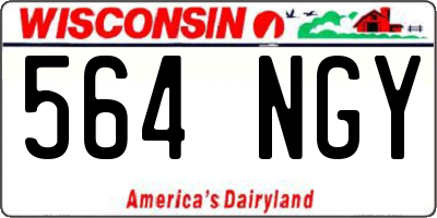 WI license plate 564NGY