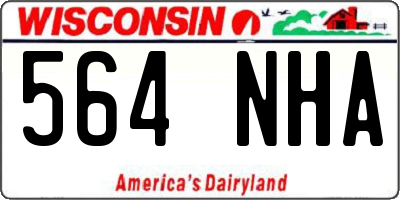 WI license plate 564NHA
